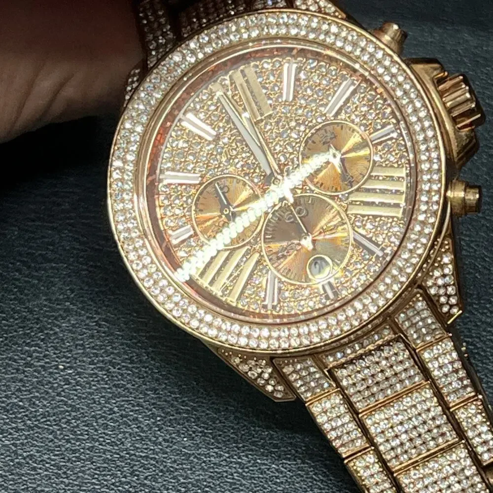Michael Kors MK6452 Wren Rose Gold Pave Glitz StainlessSteel Women's Wrist Watch